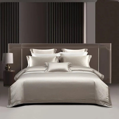 Vaikon Luxuriate in the opulence of the Linnea Egyptian Cotton Jacquard Bedding Collection.