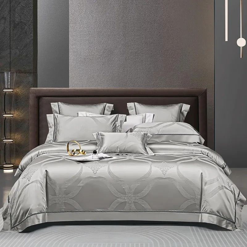 Vaikon Egyptian Cotton Jacquard Luxury Bedding Set