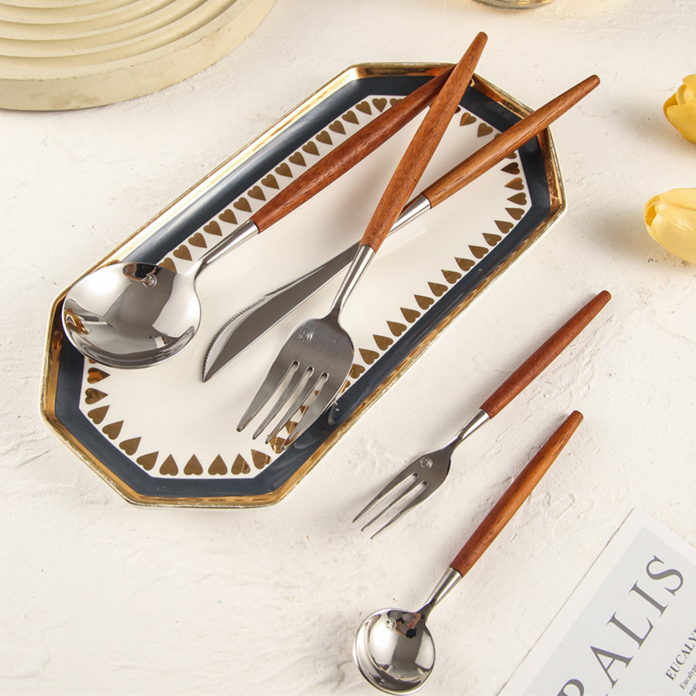 Vaikon Luxury Cutlery Set in Dalbergia Rosewood