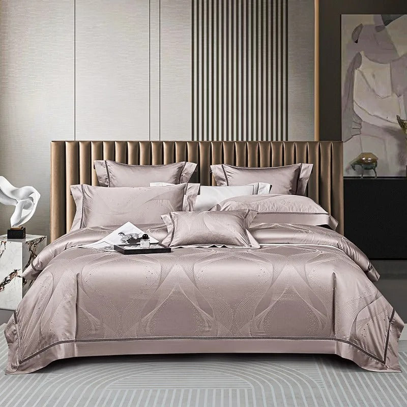 Vaikon Seraphine Bedding Set, crafted from Egyptian Cotton with Jacquard detailing