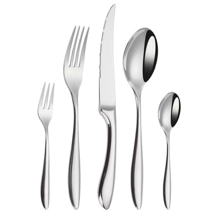 Vaikon Luxury Cutlery Set in Silver, Named Marissa