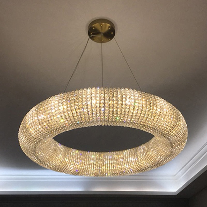 Esmeralda All-Around Crystal Wrapped Rounded  Chandelier