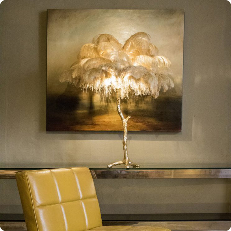 Palmera Luxury Feather Table Lamp