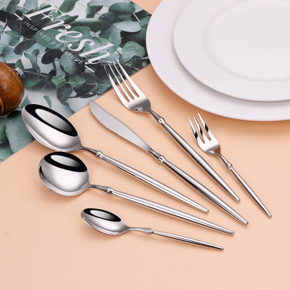 Vaikon Luxury Cutlery Set in Silver by Sara