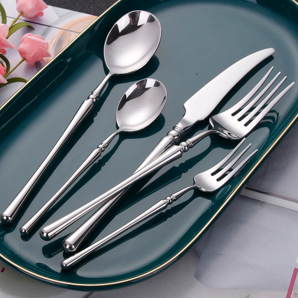 Vaikon Silver Cutlery Set Inspired by Rome