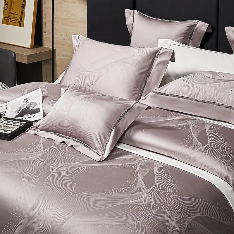 Vaikon Seraphine Bedding Set, crafted from Egyptian Cotton with Jacquard detailing
