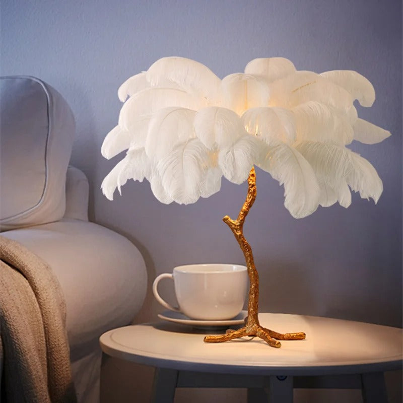 Palmera Luxury Feather Table Lamp